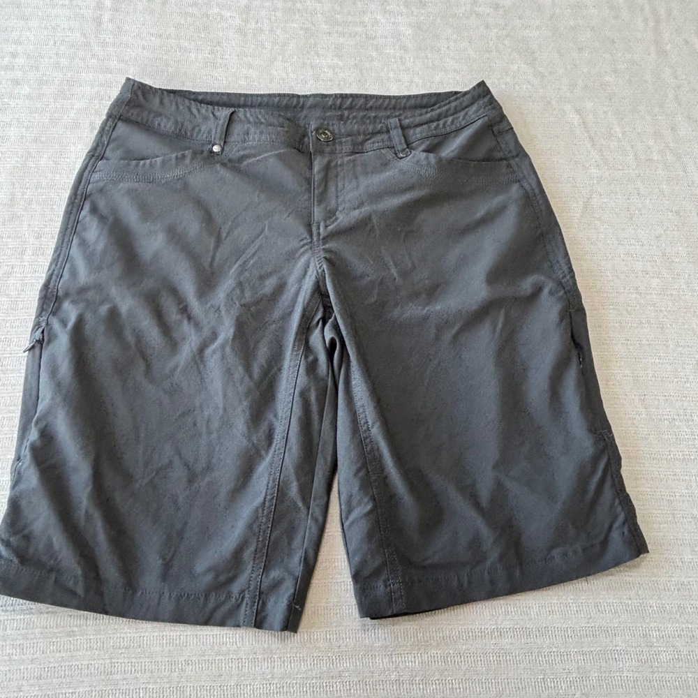 Kuhl Womens Hiking Shorts Gray Size 10 Outdoor Performance Cargo Trail Shorts